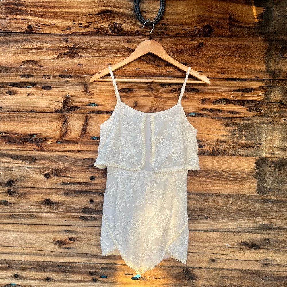 BEBE | Y2K Embroidery Silk Cotton Blend Romper 2